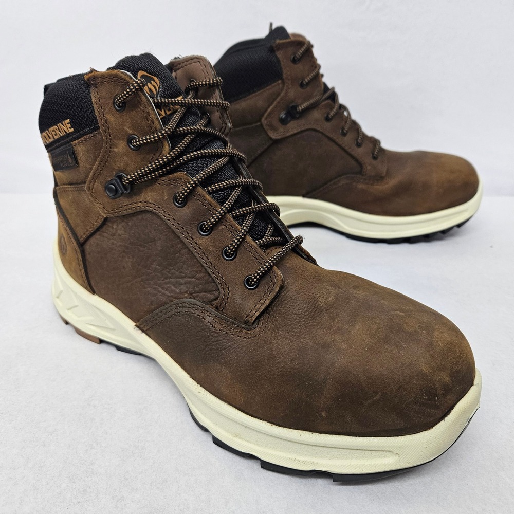 Wolverine Men's ShiftPlus Mid LX WP Work Safety Boots W201156 Brown Sz 9.5